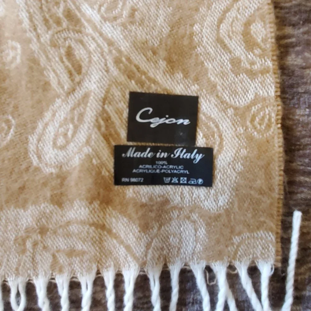 Classic Paisley Print Cejon Scarf, Approximately 56 X 11 inches